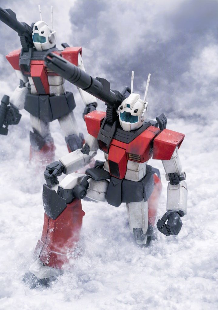 次回作、GMキャノンを予定しています。雪原で作戦行動中の機体を想定したジオラマを構想中です。雪の泥汚れをどう表現するかをテーマにしたいと思います。