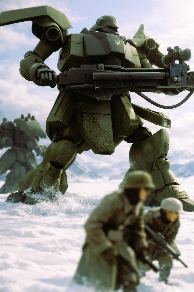 朝日に照らされた雪原を進軍するシーンをイメージして。