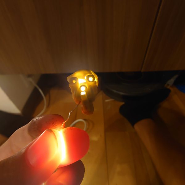 ケンプファーを電飾中（2枚目）