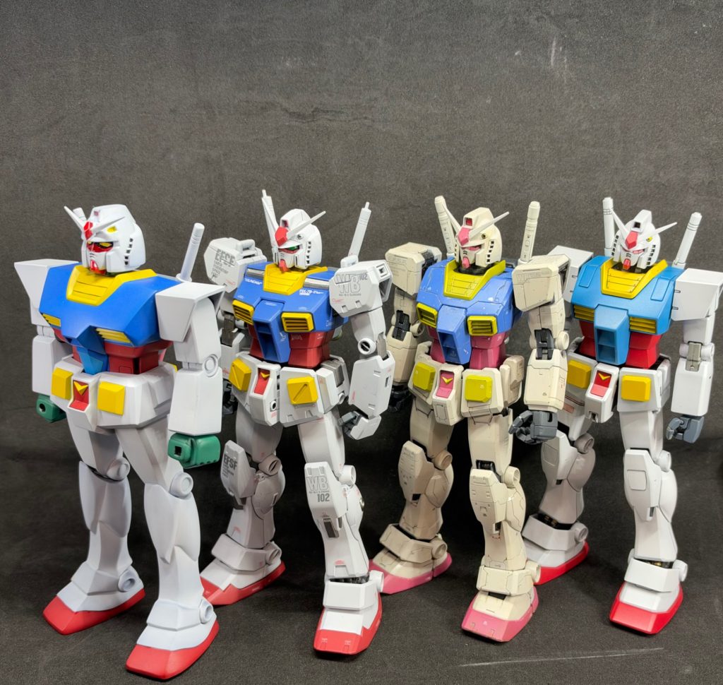 初代1/100、ver.ka、ver.O.Y.W、パーフェクトガンダムの中のガンダム…