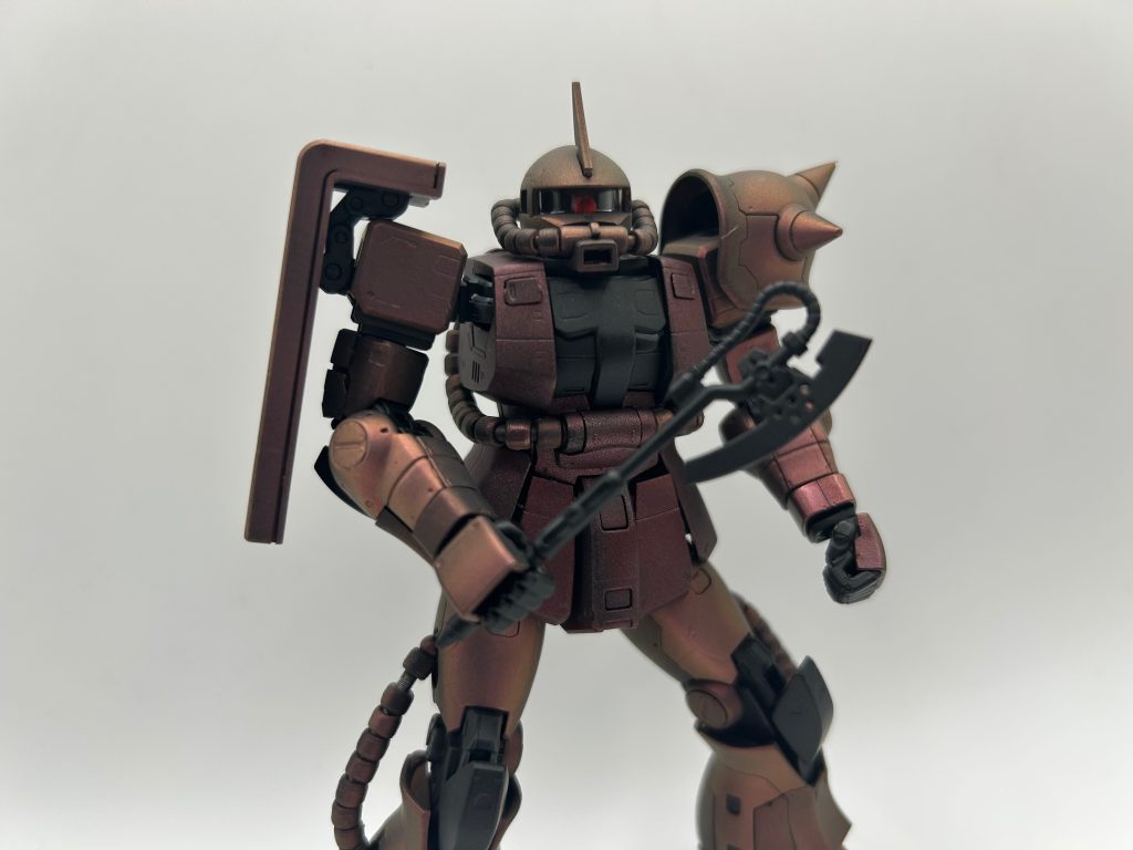 RGシャア専用ザク　つや消しメタリック塗装–5枚目/制作者：GOKINKUN