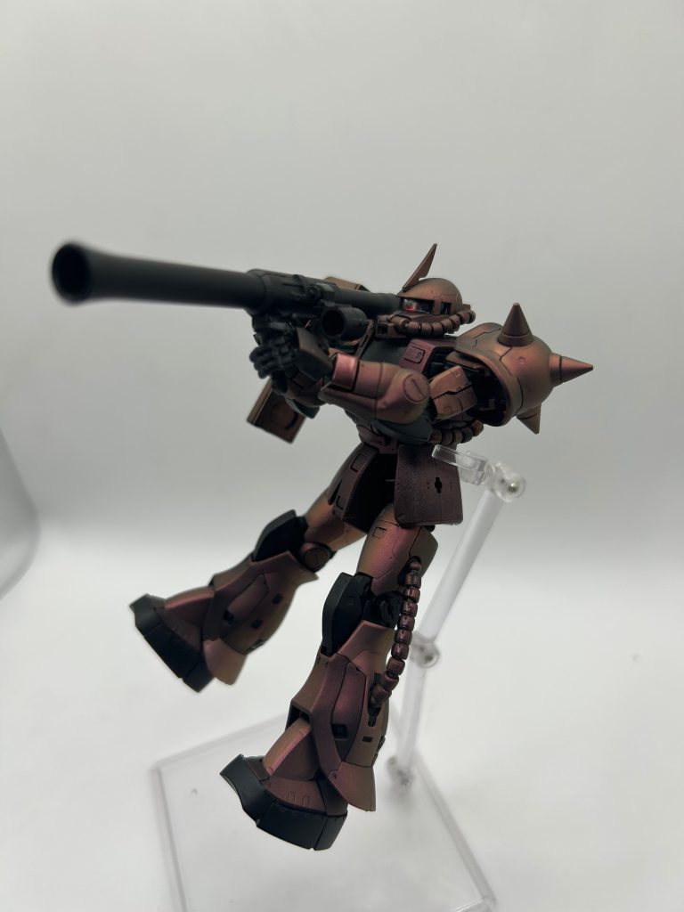RGシャア専用ザク　つや消しメタリック塗装–4枚目/制作者：GOKINKUN