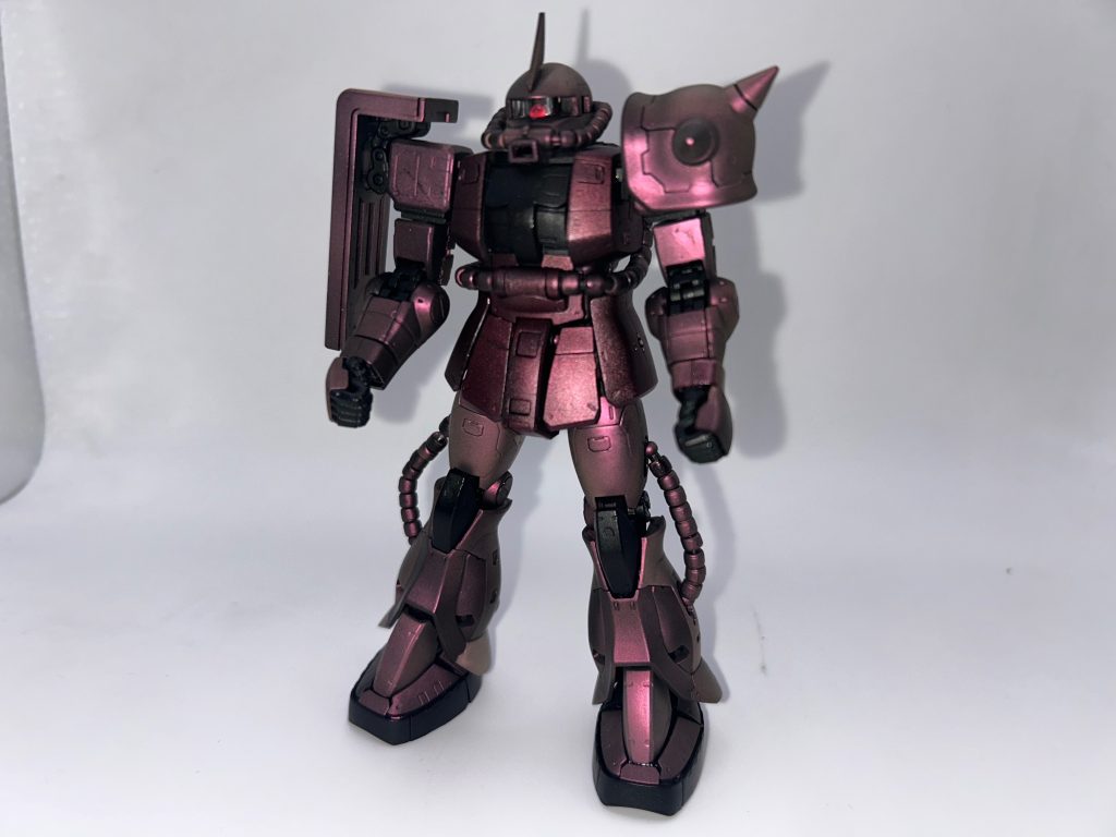 RGシャア専用ザク　つや消しメタリック塗装