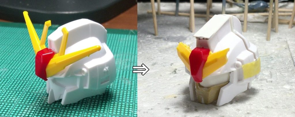 SD Zガンダムの頭部から改造してます。自分的には、大改造でした(T . T)