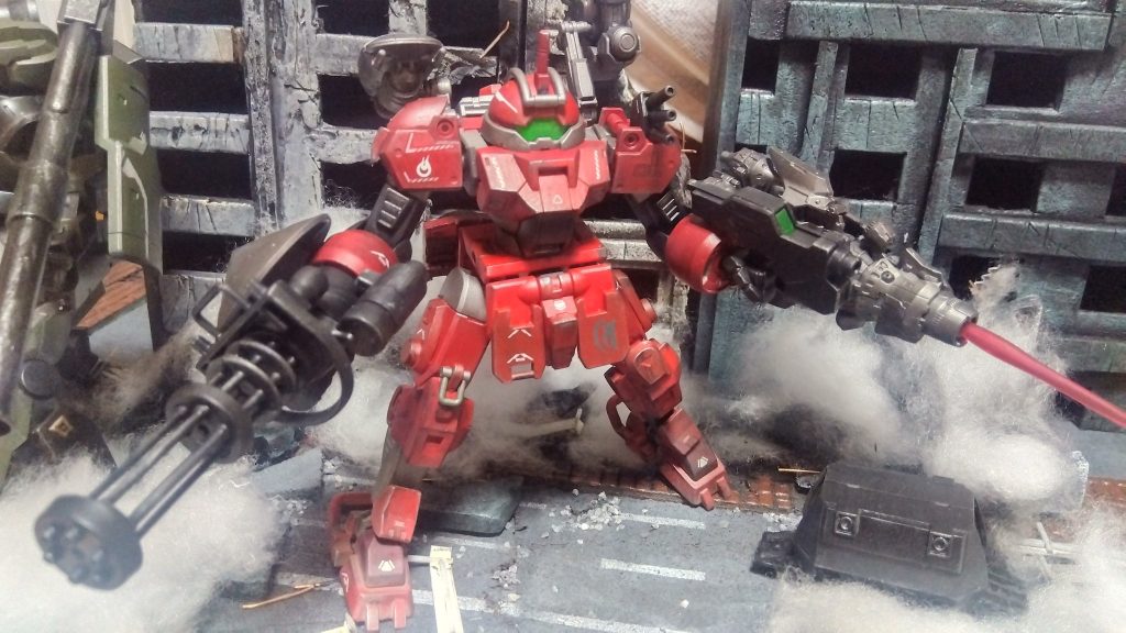 見ての通りの超武装ではあるが採算度外視で作られたプロトタイプであるために出力が桁違いであり、この程度の武装であっても不可にはならない。ただし、傭兵CCが無茶をするために関節などの負荷が物凄い。