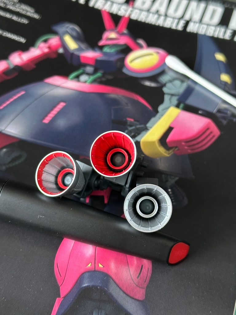 バーニア内側にもアクリルマーカーを使用