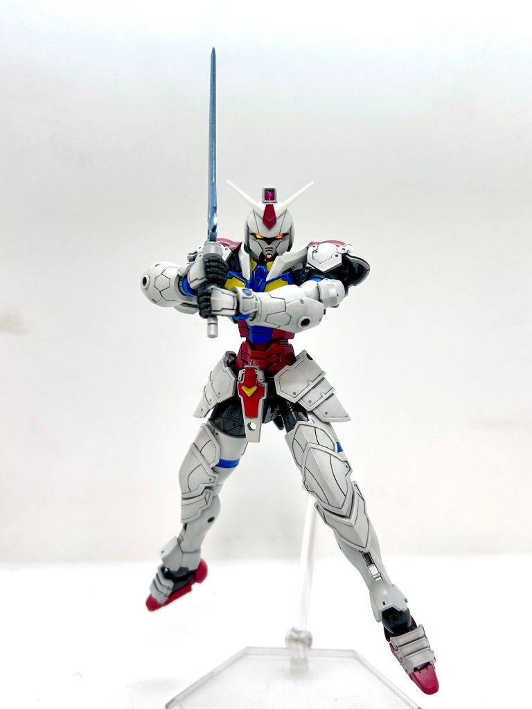 今回は元となった30MFのキットの頭部を そのまま使用しているので、等身的にガンプラと比べると、頭デッカチですね😅体型が少年っぽかったので“ガンボーイ”にしてみました🤭でもこれは… &nbsp; テッカマンかも🤣🤣🤣