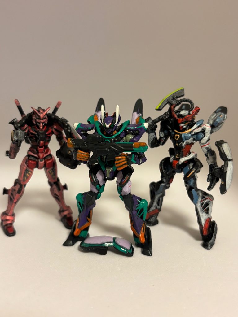 最初に塗ったジフレド真面目に塗りました。顔の周りの赤ラインが頑張りポイントです（知らんがな）そしてなんと！&nbsp;指を塗り分けてます（だから知らんがな）