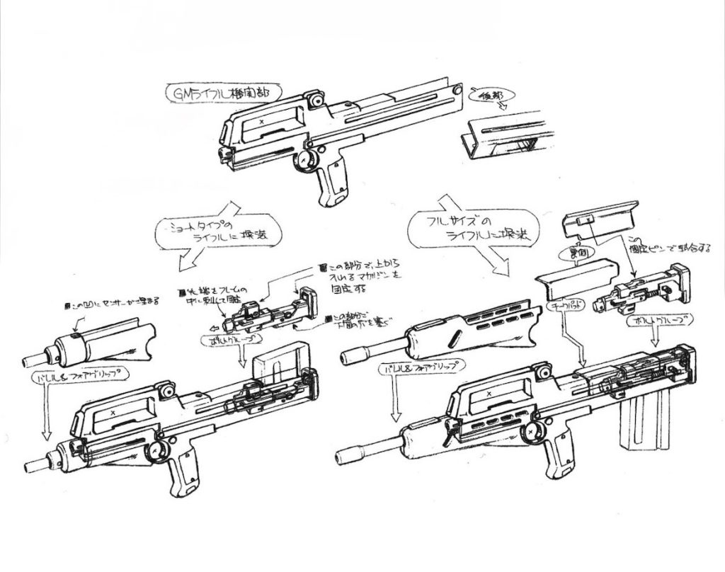 ↑GMライフルの資料画になります。組み換えることによって、ジム・マシンガン / ジム・ライフルとして使用可能。 さて、ここからは私が選んだ銃の紹介です!その名は、↓ LA-4(ネステロフ・アサルトライフル)。1960年代にソ連軍のアサルトライフル近代化プロセスの一環として開発された試作銃でしたが、最終的に制式採用には至りませんでした。