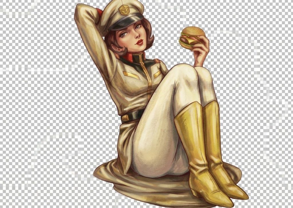 ☆骨さんに触発されて、ピンナップガール的に。自作デカールシート、白地を買っておけば良かった…。ま、プリンターも古いから、しょうがないです。