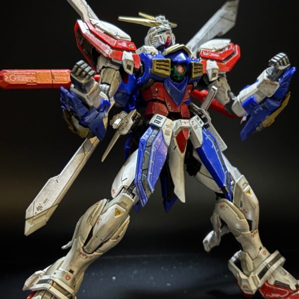 30投稿目‼️RGゴッドガンダム（成形色ウェザリング仕上げ）