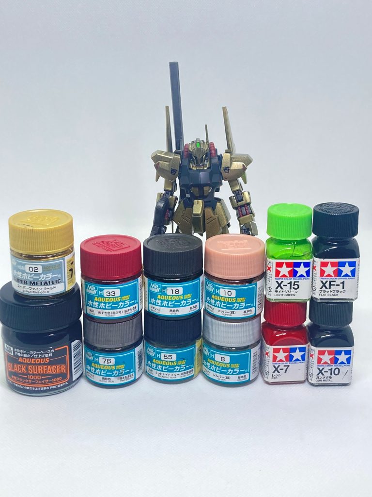 使用塗料感想黒下地から明度をあげるのはやはり難しいまた、ゴールド機体に挑戦したい！フェネクスかな？