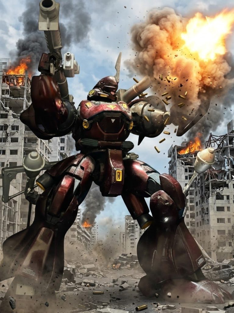 銃身が焼け付くまで撃ち続けるんだ‼️いや、それ君のセリフじゃないし(zaku-kao10)⁉️