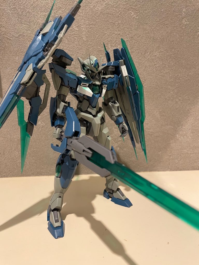 使用塗料フレーム部分はメカサフグレー部分はミスターカラーのガルグレーにクリアブルーをちょっぴり白部分はナスカカラーのホワイトをそのままブルー部分はガイアカラーのブルーグレーに青を投入&nbsp;以上全く参考にならないカラーレシピでした()