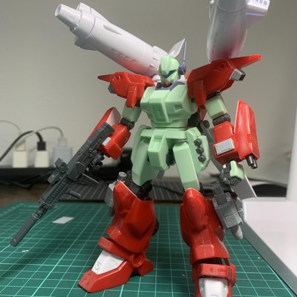 HG 1/144 ジェガン ／ 1/100 Gキャノンマグナ ミキシングです。ジェガンが一体しかないので、コンパチ仕様にしてみました。今考えてる設定では、type01とtype02みたいにしたいと思います。（4枚目）
