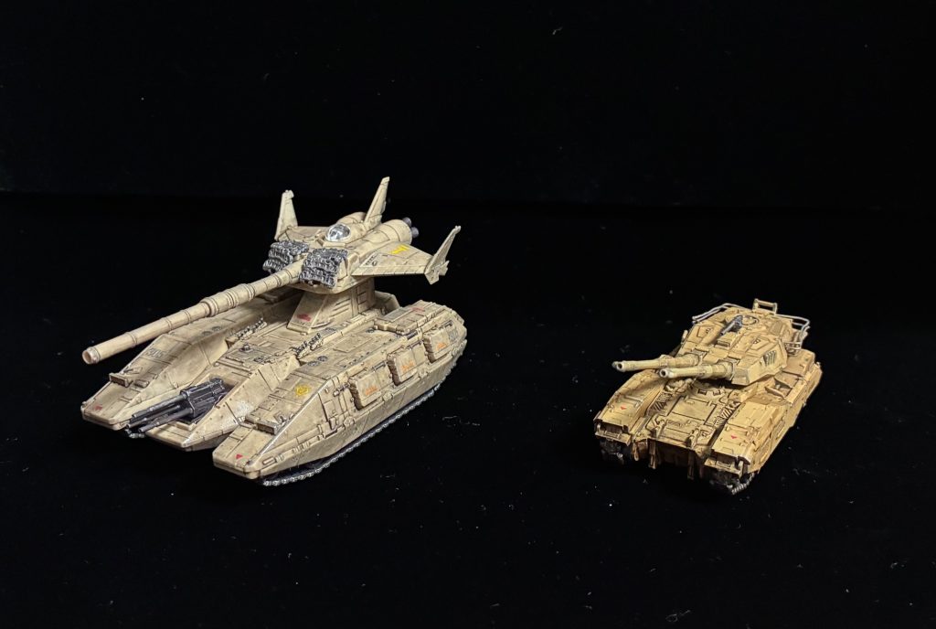 同じデザートカラーの61式戦車と。