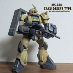 旧キットからの流用ナシで旧HGUCザクをデザートタイプモドキに工作！
