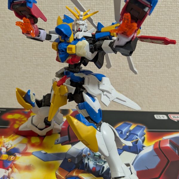 （先程、完成版を投稿した）「ガンダムモラクス」の塗装前です。ガンダムフレーム部分は、バルバトスルプスレクス・端白星・フラウロスで構成してます。差し替え無しで、遠距離主体から格闘主体のハイパーモードになれます♪♪（4枚目）
