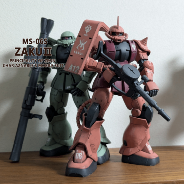 たまにはイマドキで真っ当（？）なガンプラを。THE ORIGINシャア専用ザク、量産型ザク