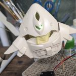 光らせんとあかんよね。初の電子工作です。内部に工作する用に頭部分をぶった切るのが[…]
