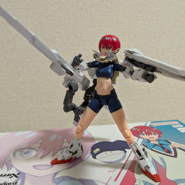 「MS少女スレッタ・バルバトスルプスレクス」に続く後輩です。「FSマチュ」の頭部と「メガミデバイスシリーズ」の「バスタードールナイト」の身体を交換しました。MS部分は「水星」のキャリバーンです。今月中に塗装して、完成版をお披露目しますね（＾0＾）（7枚目）