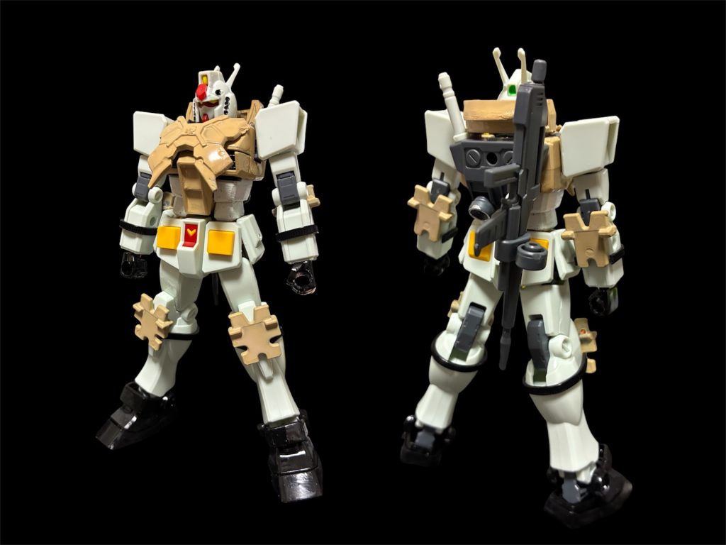 ガンダム CP仕様。前回投稿したガンダム S.T.A.R.S仕様と同じEGガンダムをベースにしたガンプラ。警察のみなさん、お疲れ様です。