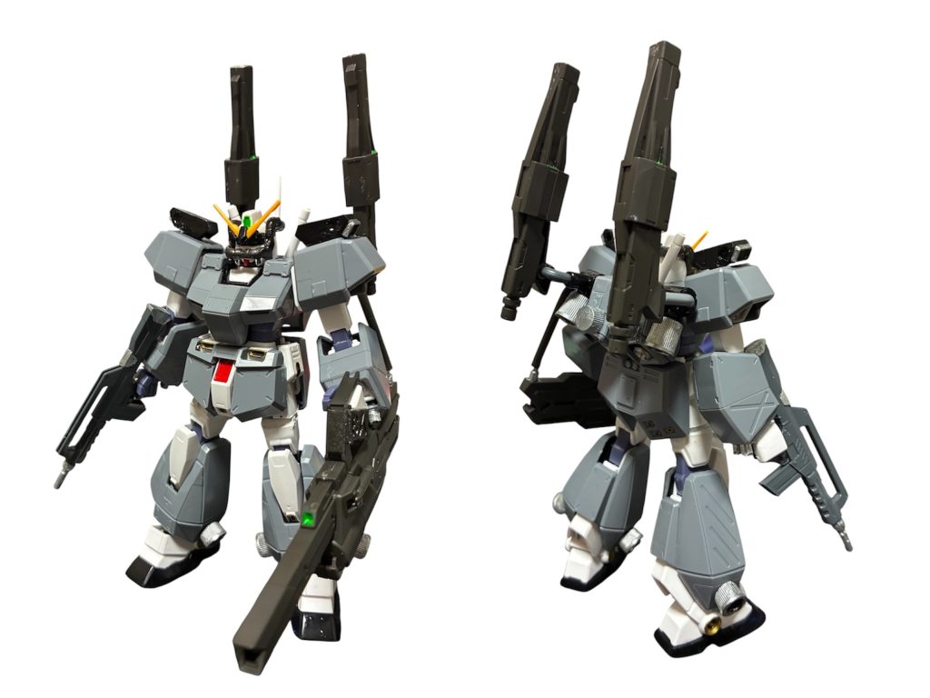 ガンダムNT-1 アレックスブル,HG NT-1アレックスをベースに、ジャンクパーツをミキシングすることで、往年の名機「ジムカスタム・ジムキャノンⅡ」のプロトタイプを演じる。