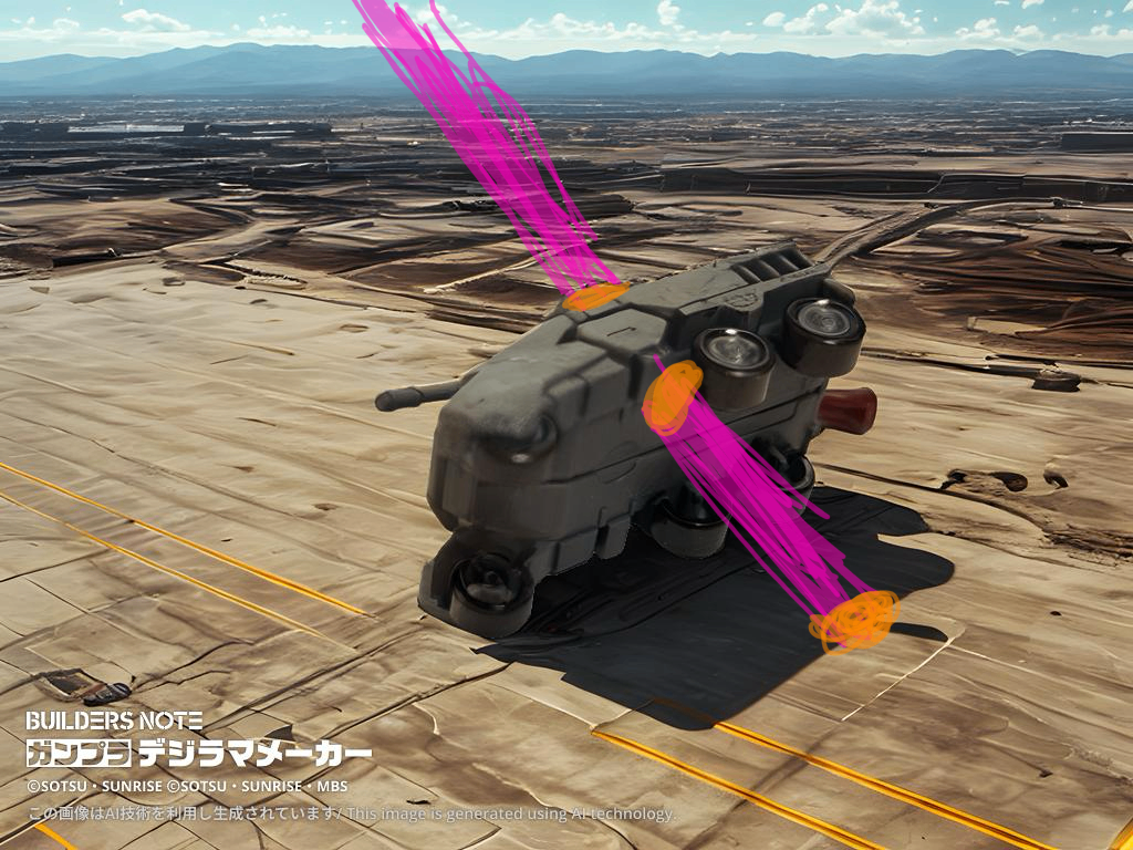 　そのビームは軽戦車を貫き、内部を一瞬にして蒸発させた。「ア…ディス……」　軽戦車はそのまま爆発した。「ホープ……さん……？　死んじまったのか……？　本当に死んじまったのか⁉︎」　アディスは操縦桿を握る力が一気に緩くなる。「おセンチ野郎が！」